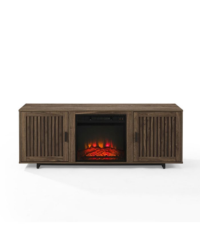 Crosley Silas 58" Low Profile TV Stand with Fireplace Macy's