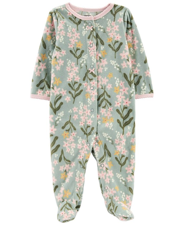 Carter's Baby Girls Floral ZipUp Fleece Sleep and Play Macy's
