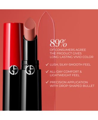 Giorgio Armani Lip Power Long-Lasting Satin Lipstick - Macy's