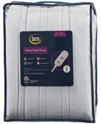 Electric Reversible Fleece to Sherpa Throw, 50" x 60"