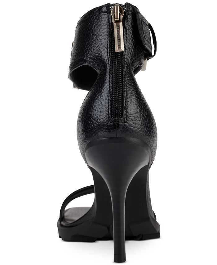 KARL LAGERFELD PARIS Women's Malinda Embellished Ankle-Strap Stiletto ...
