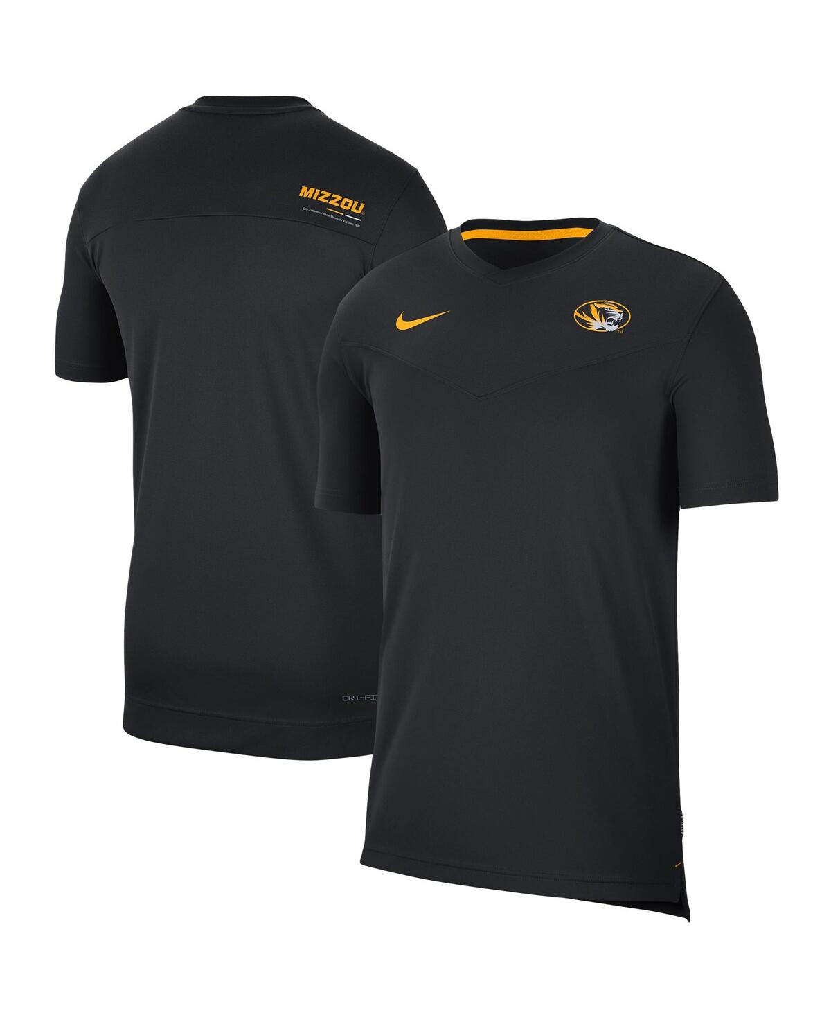 Men's Nike Black Missouri Tigers Coach Uv Performance T-shirt
