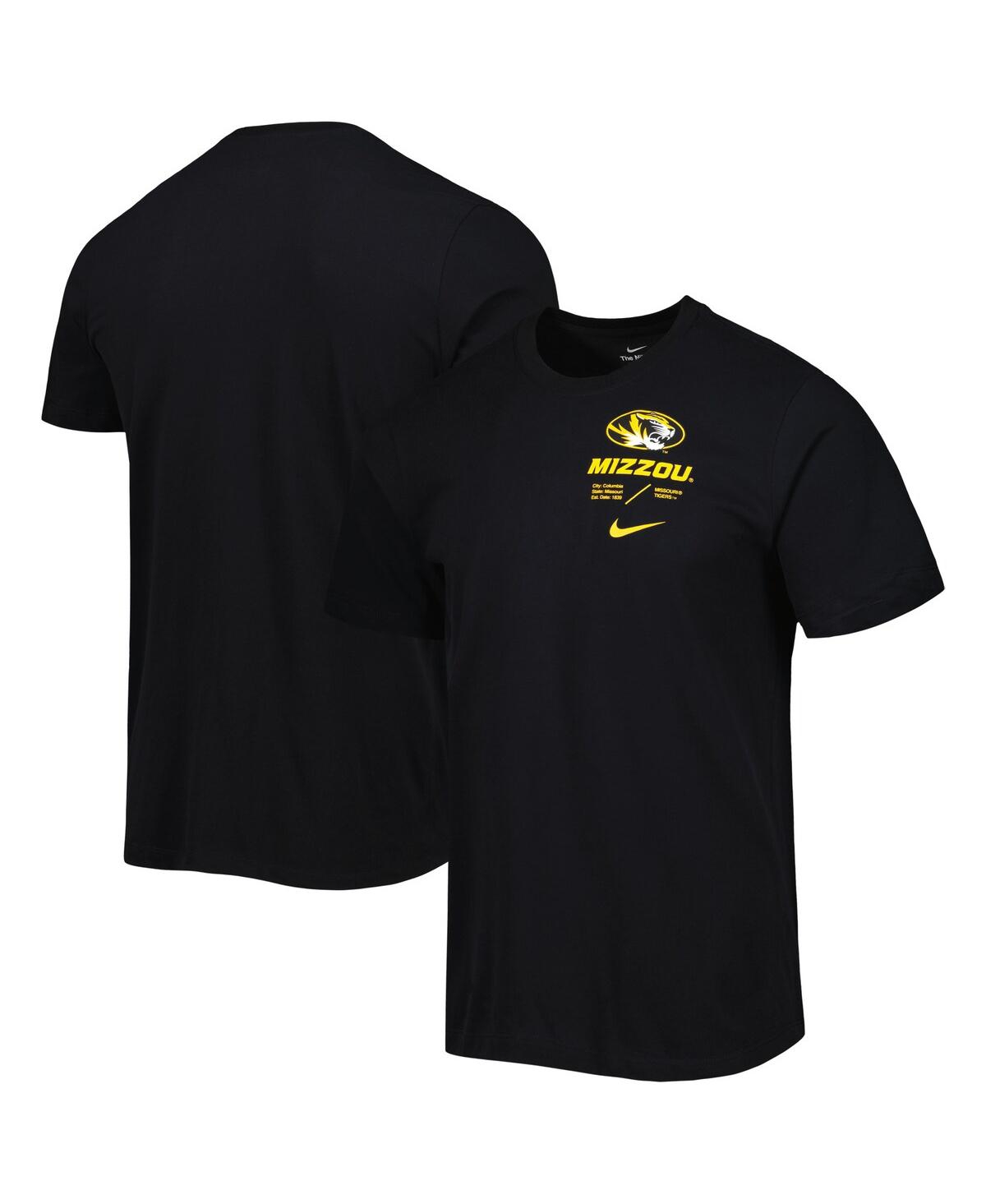 Men's Nike Black Missouri Tigers Team Practice Performance T-shirt