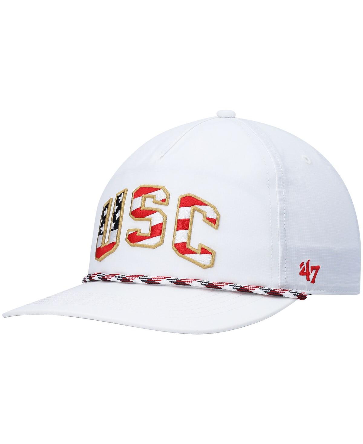 47 Brand Men's '47 White Usc Trojans Stars And Stripes Flag Flutter Hitch Snapback Hat