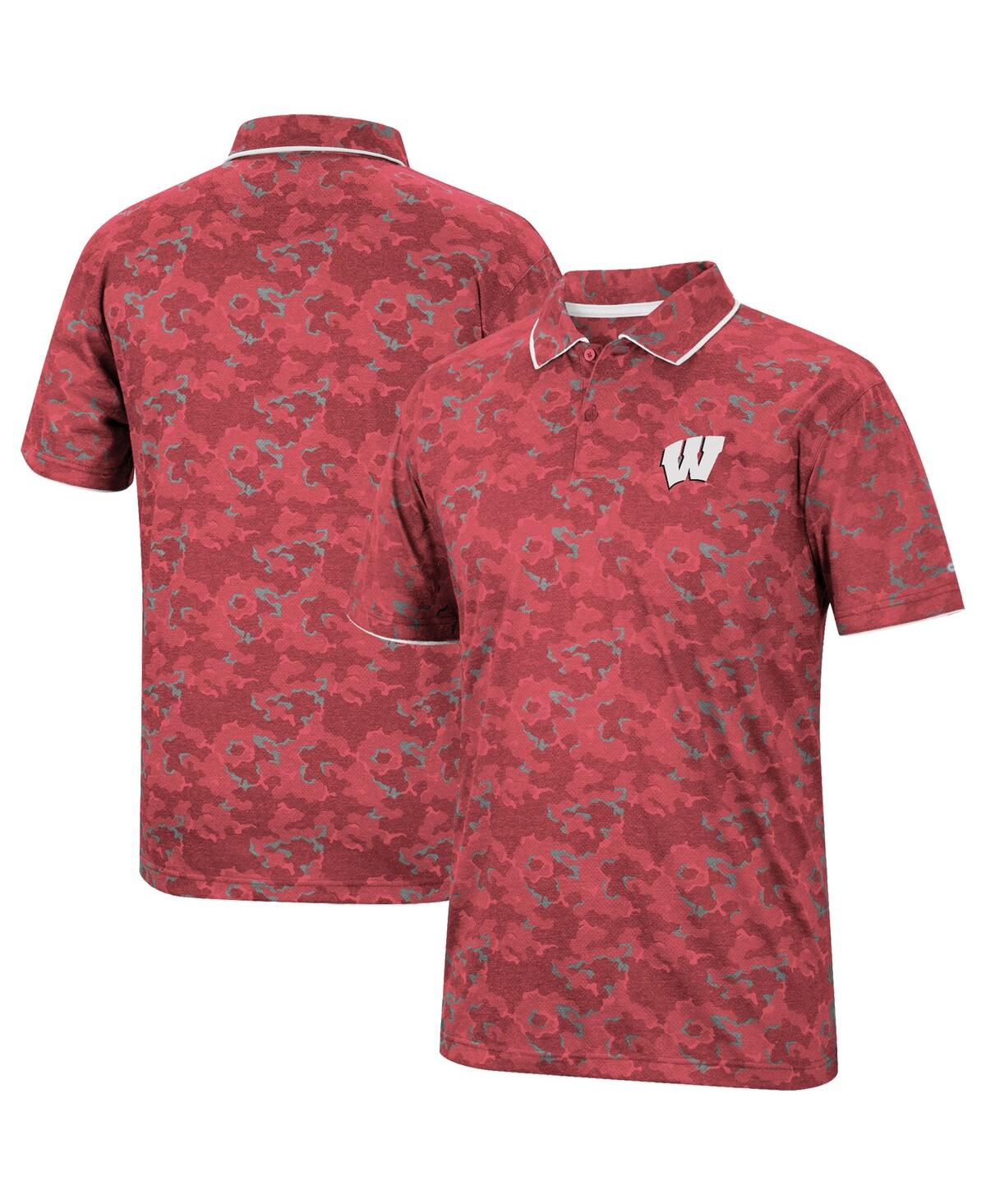 Colosseum Men's  Red Wisconsin Badgers Speedman Polo Shirt