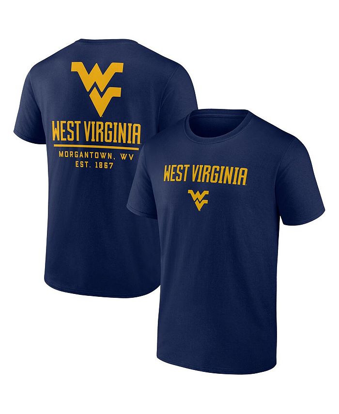Fanatics Men's Navy West Virginia Mountaineers Game Day 2-Hit T-shirt ...