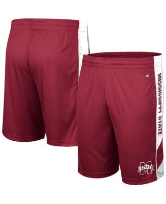 Men's Colosseum Maroon Mississippi State Bulldogs Pool Time Shorts - Macy's