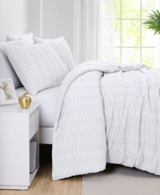 Dhara 3 Piece Textured Duvet Cover Set, King/California King