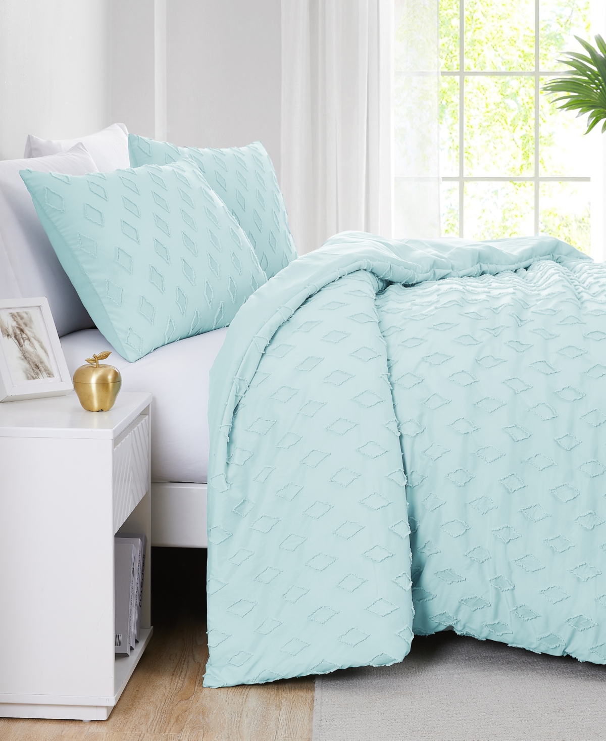 Southshore Fine Linens Gemma 3 Piece Textured Duvet Cover Set