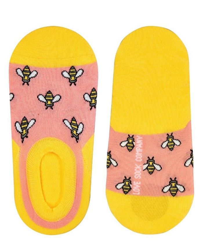 Love Sock Company Women's Bee WCotton Novelty NoShow Socks with