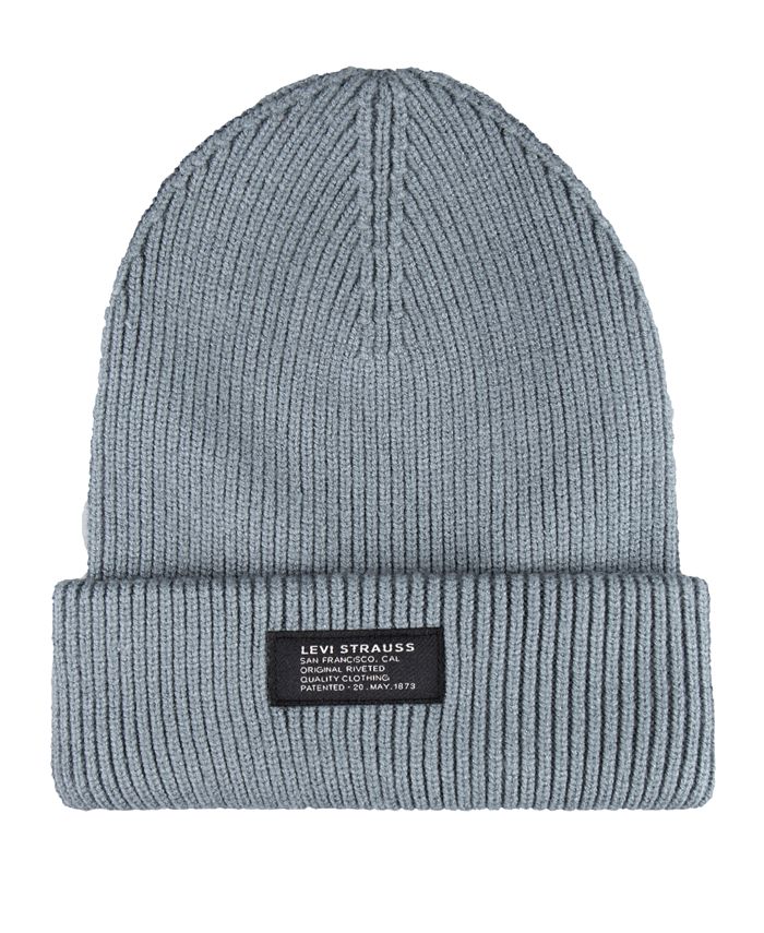 Levi's Men's Chunky Rib Knit Jersey-Lined Cuff Beanie & Reviews - Hats,  Gloves & Scarves - Men - Macy's