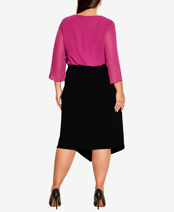 AVENUE Plus Size Vicky Asymmetrical Skirt Macy's