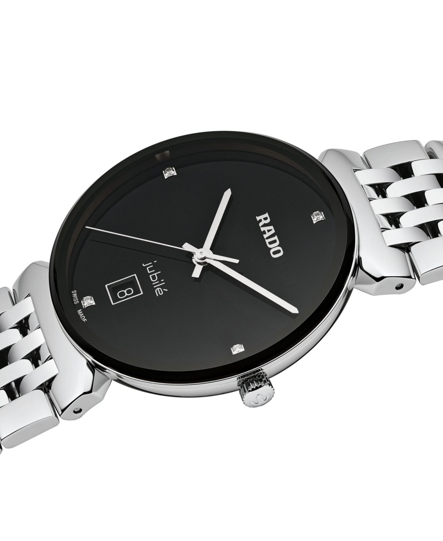 Женские швейцарские часы Rado Florence Classic с бриллиантом, браслет, 38 мм — фото 3