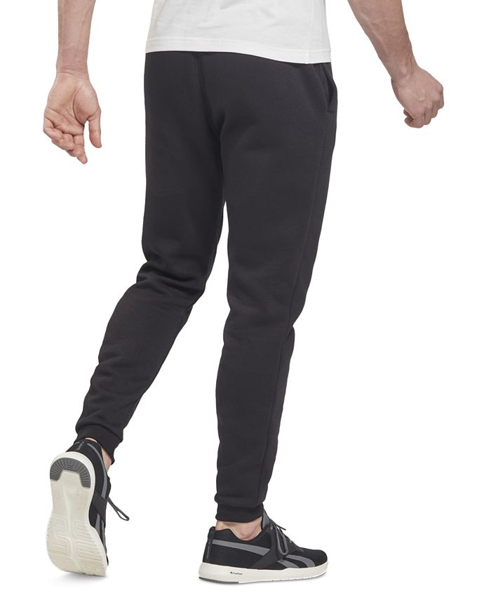 Reebok Men's Identity Classic Fleece Drawstring-Waist Logo Jogger Pants ...