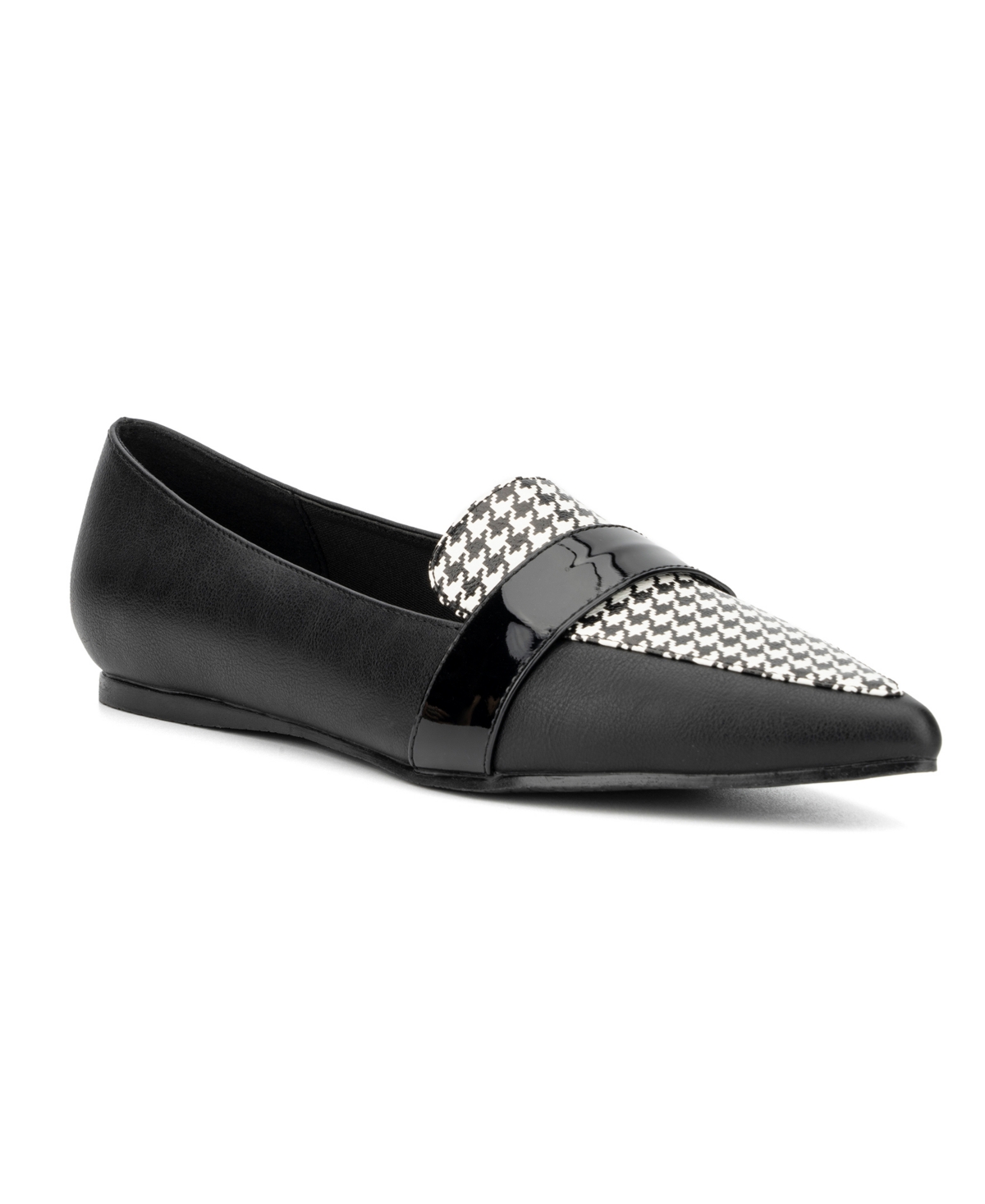 New York And Company Women's Verity Loafers Women's Shoes In Black/white