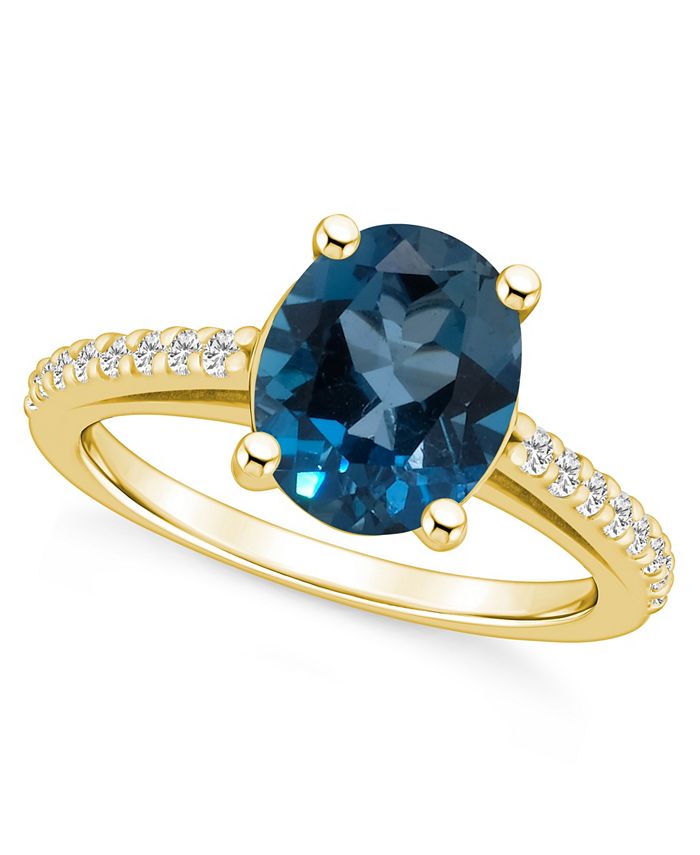 Macy's blue shop topaz ring