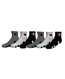 Big Boys Quarter Length Socks, Pack of 6