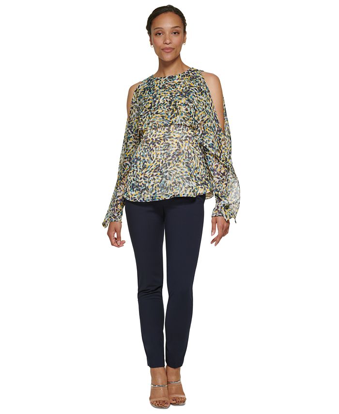 Dkny cold shoulder best sale top
