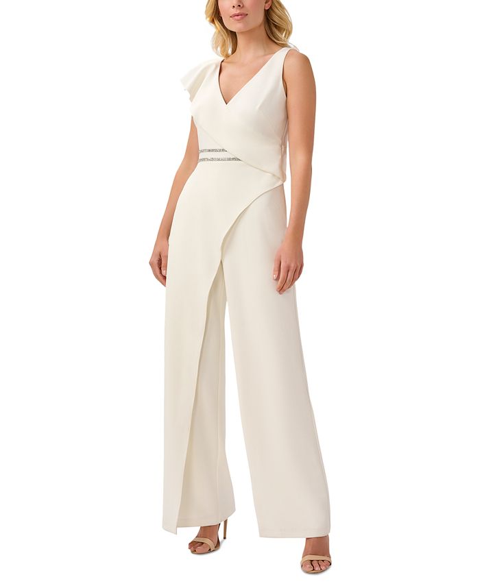 Adrianna Papell Women's Embellished Wide-Leg Jumpsuit - Macy's