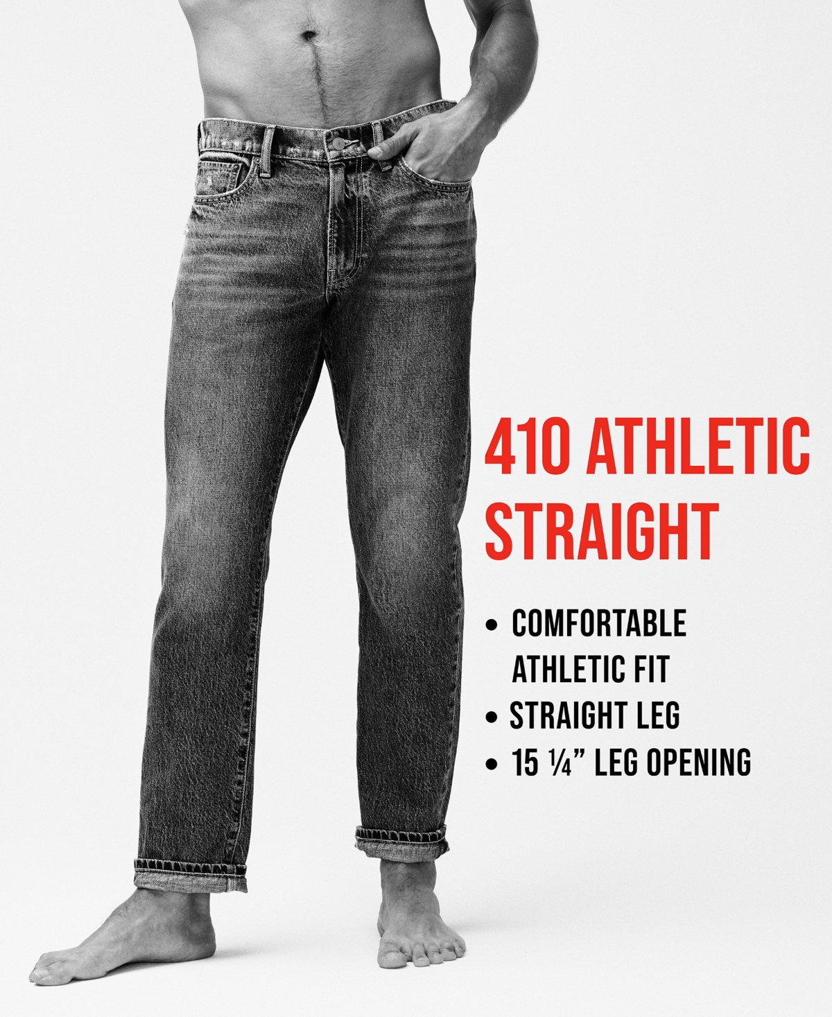 Shop Lucky Brand Men's 410 Athletic Fit Straight Leg Coolmax Jeans In Mcarthur