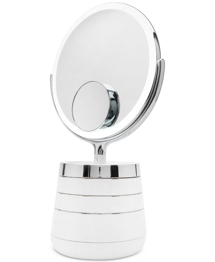 Sharper Image Spastudio Vanity Plus 10Inch LED Mirror with Storage