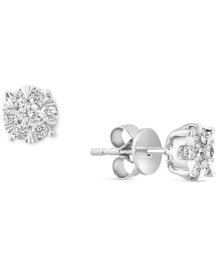 EFFY Collection EFFY® Diamond Cluster Stud Earrings (1/2 ct. t.w.) in ...