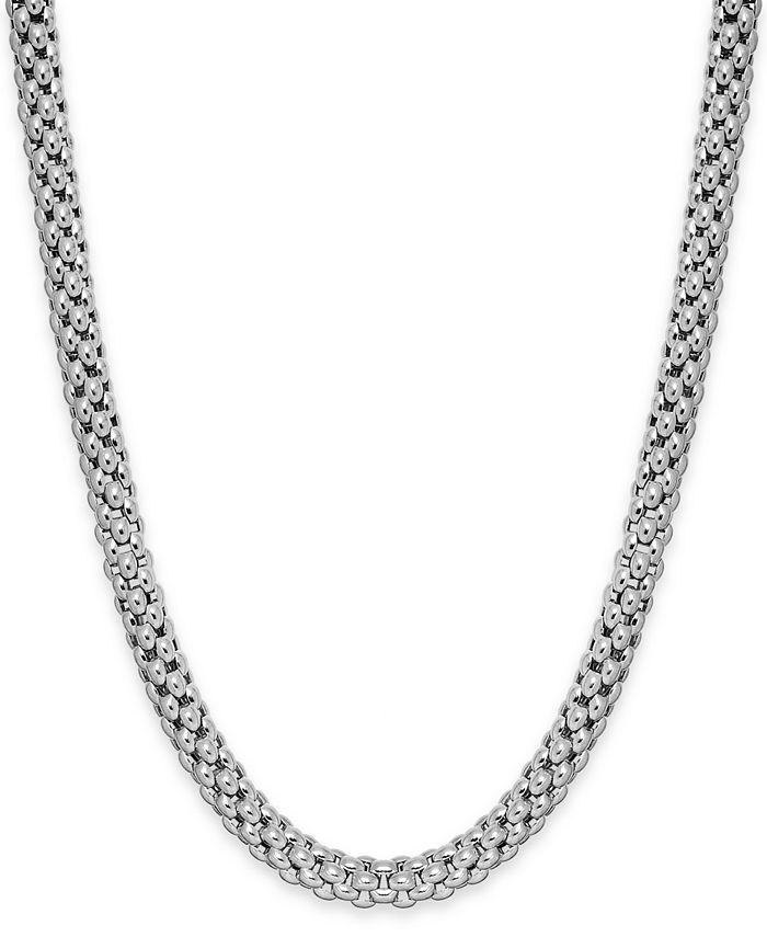 Italian Gold Popcorn Texture Necklace in Sterling Silver Macy's