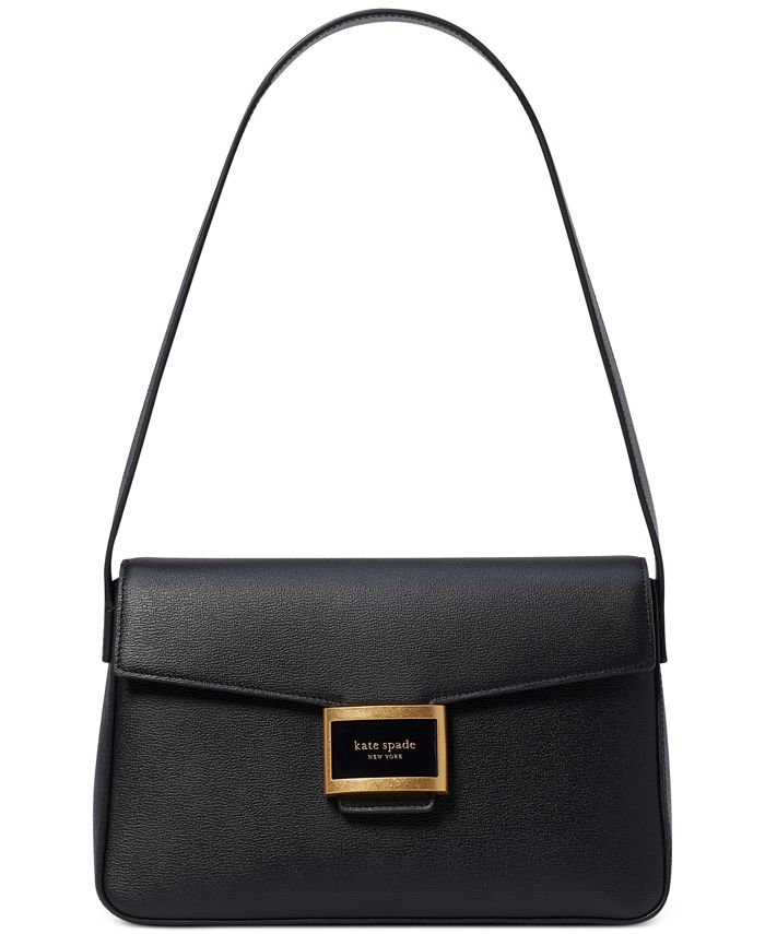 Kate Spade - Black Pebbled Leather Gold Chain Shoulder Bag
