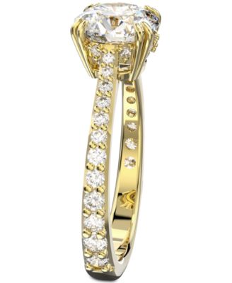 Gold-Tone Constella Crystal Cocktail Ring