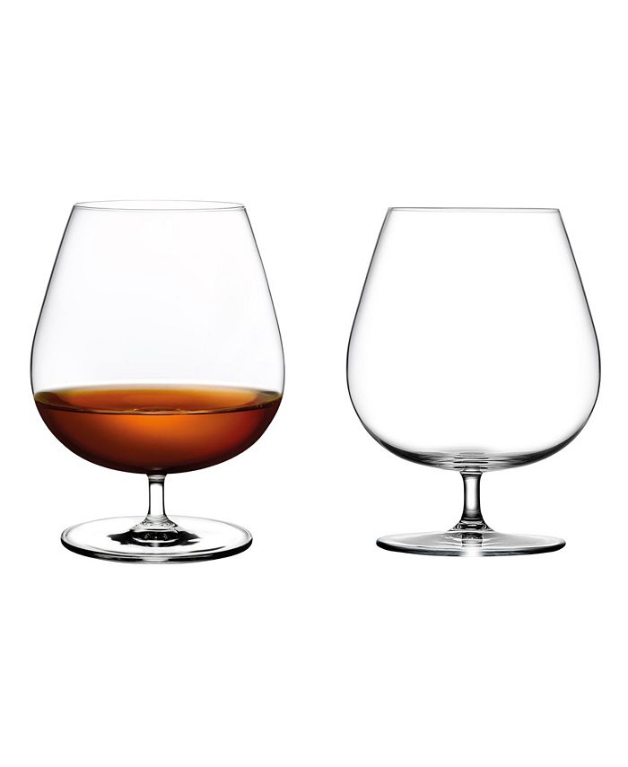 Nude Glass Vintage Cognac Glasses, Set of 4, Lead-Free Crystal on