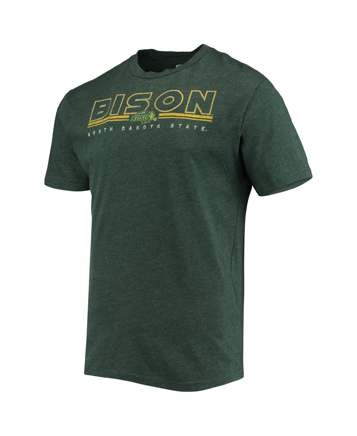 Concepts Sport Men's  Heathered Charcoal, Green Ndsu Bison Meter T-shirt And Pants Sleep Set In Heathered Charcoal,green