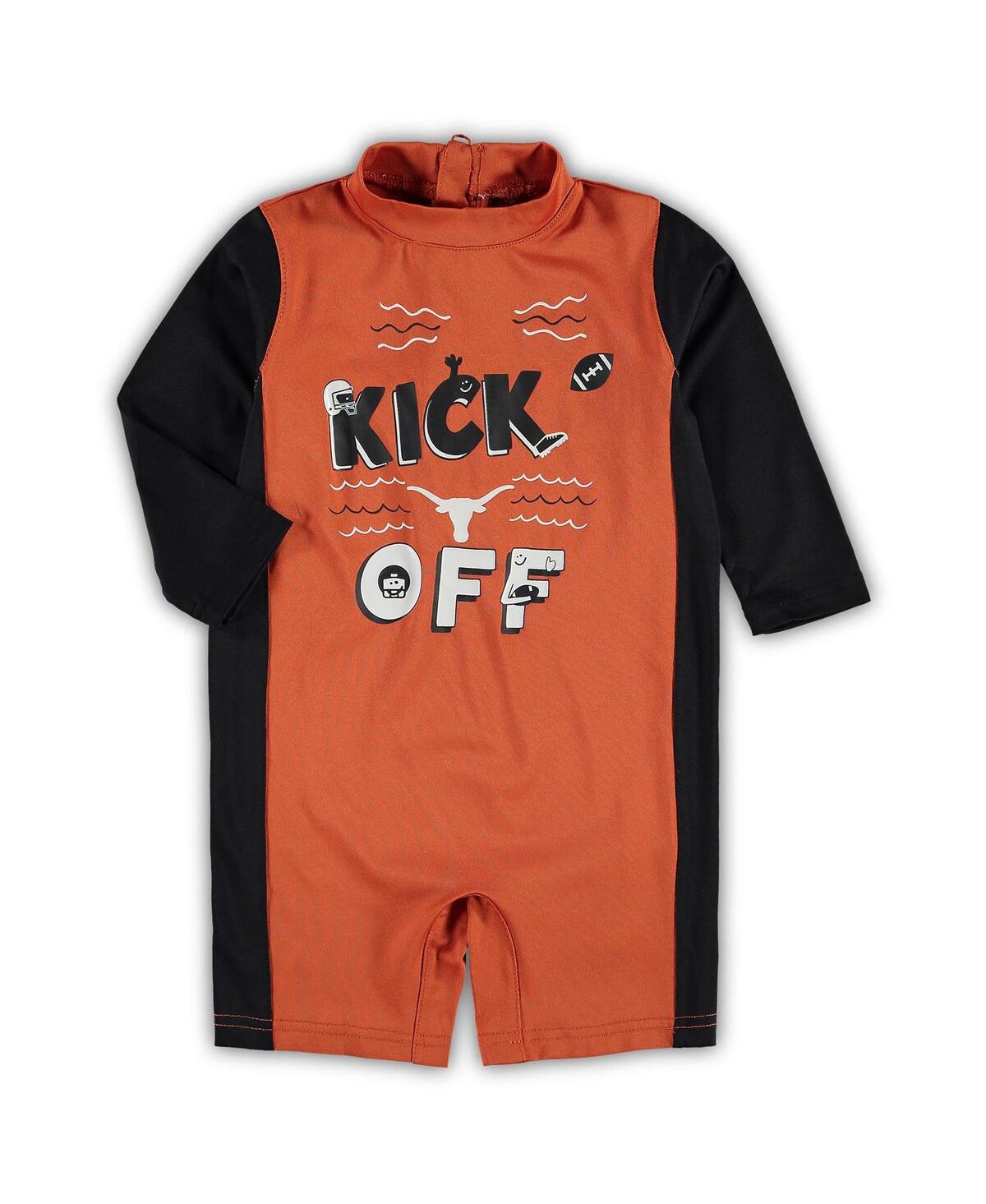 Outerstuff Infant Unisex Texas Orange And Black Texas Longhorns Wave Runner Wetsuit In Orange,black