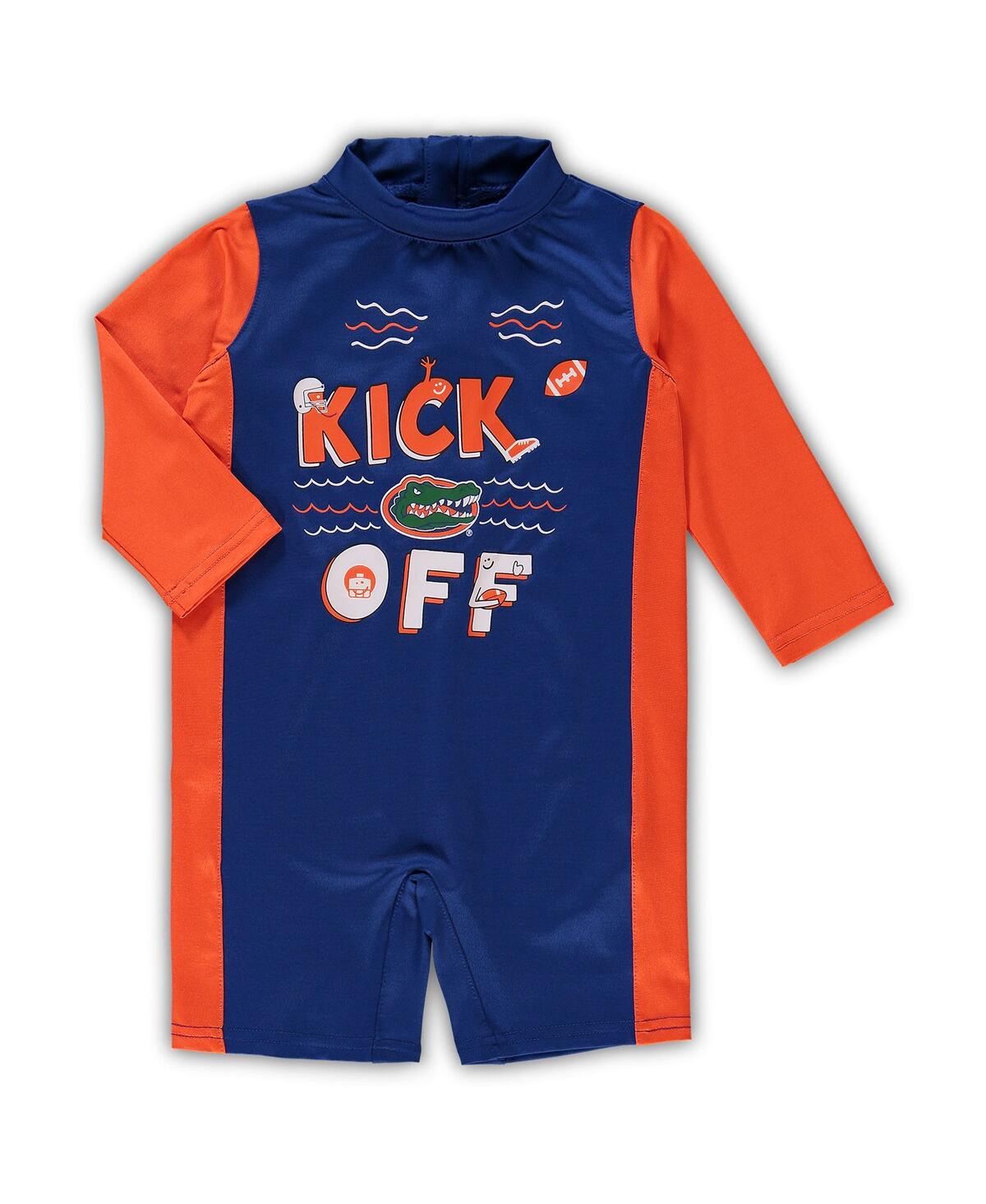 Outerstuff Infant Unisex Royal And Orange Florida Gators Wave Runner Wetsuit In Royal,orange