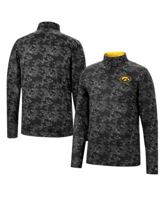 Men's Black Iowa Hawkeyes Tivo Quarter-Zip Jacket