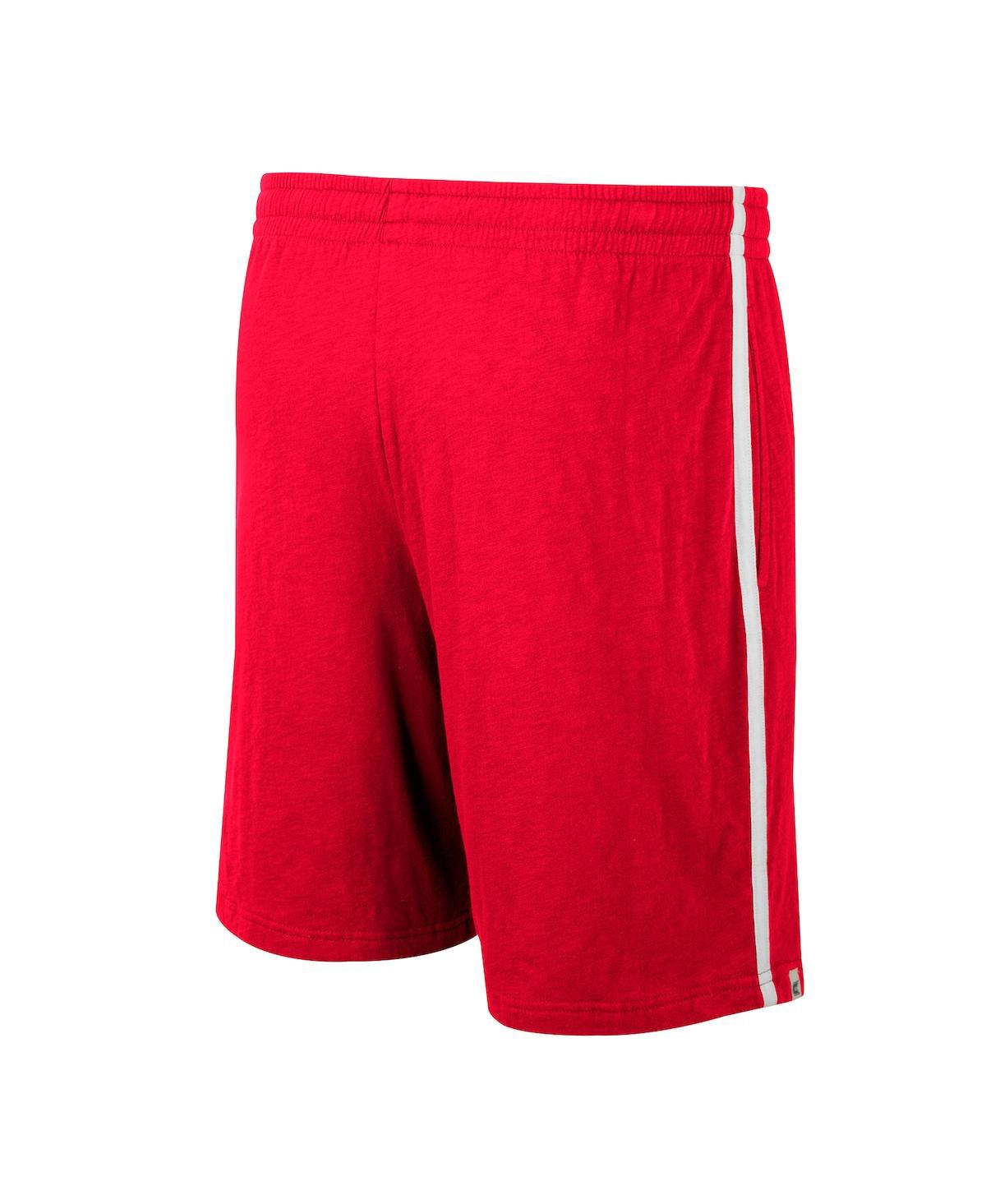 Shop Colosseum Men's  Red Wisconsin Badgers Thunder Slub Shorts