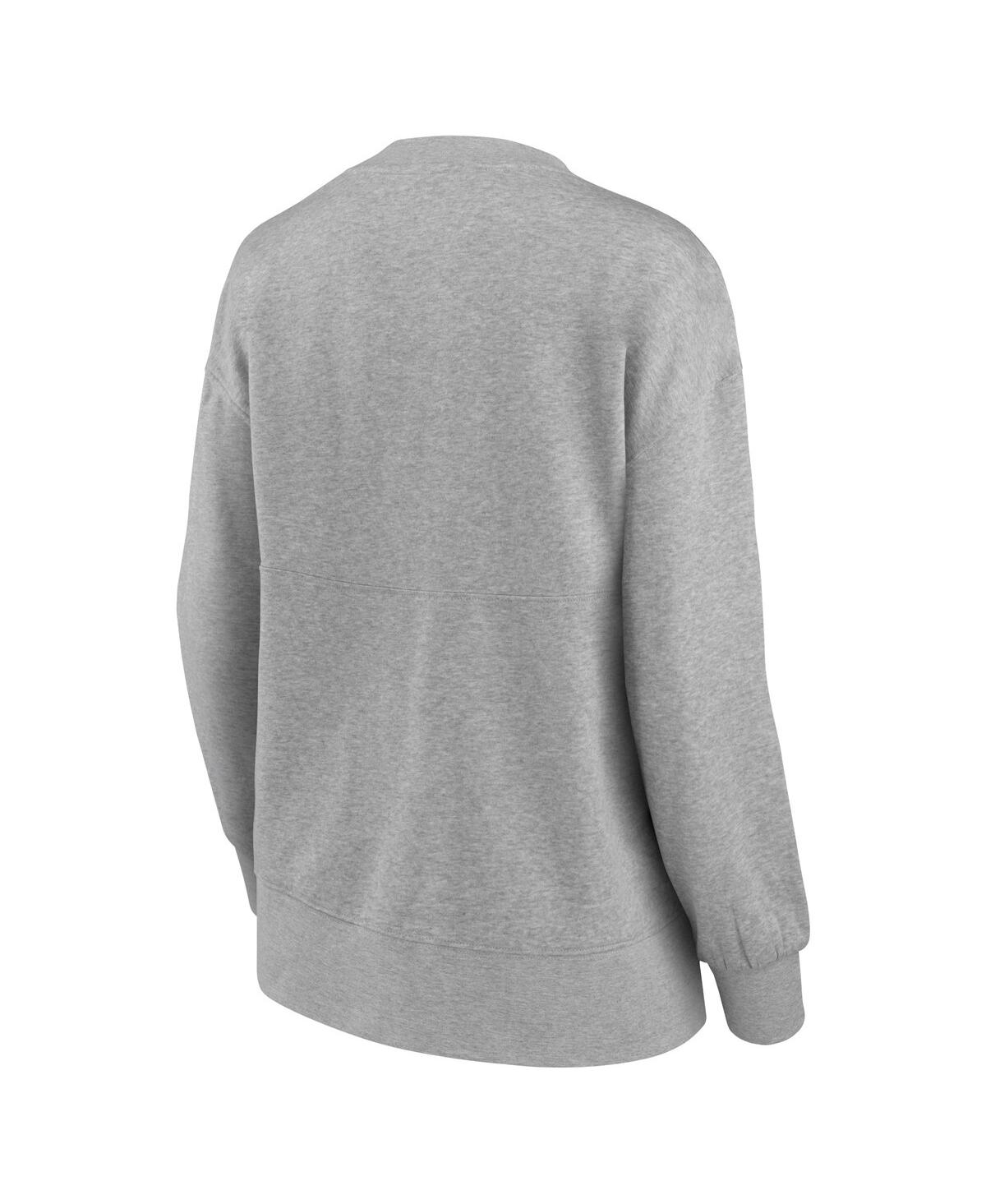 FANATICS WOMEN'S FANATICS HEATHERED GRAY ALABAMA CRIMSON TIDE JUMP DISTRIBUTION PULLOVER SWEATSHIRT 