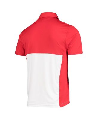Men's Red, White Texas Tech Red Raiders 2022 Blocked Coaches Performance Polo Shirt