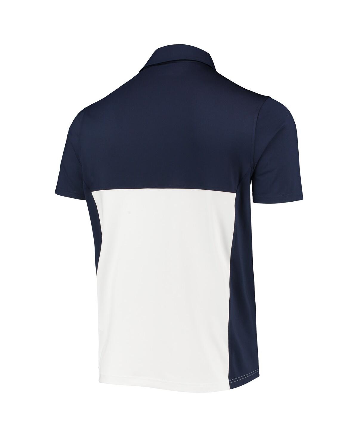 Shop Under Armour Men's  Navy, White Notre Dame Fighting Irish 2022 Blocked Coaches Performance Polo Shirt In Navy,white