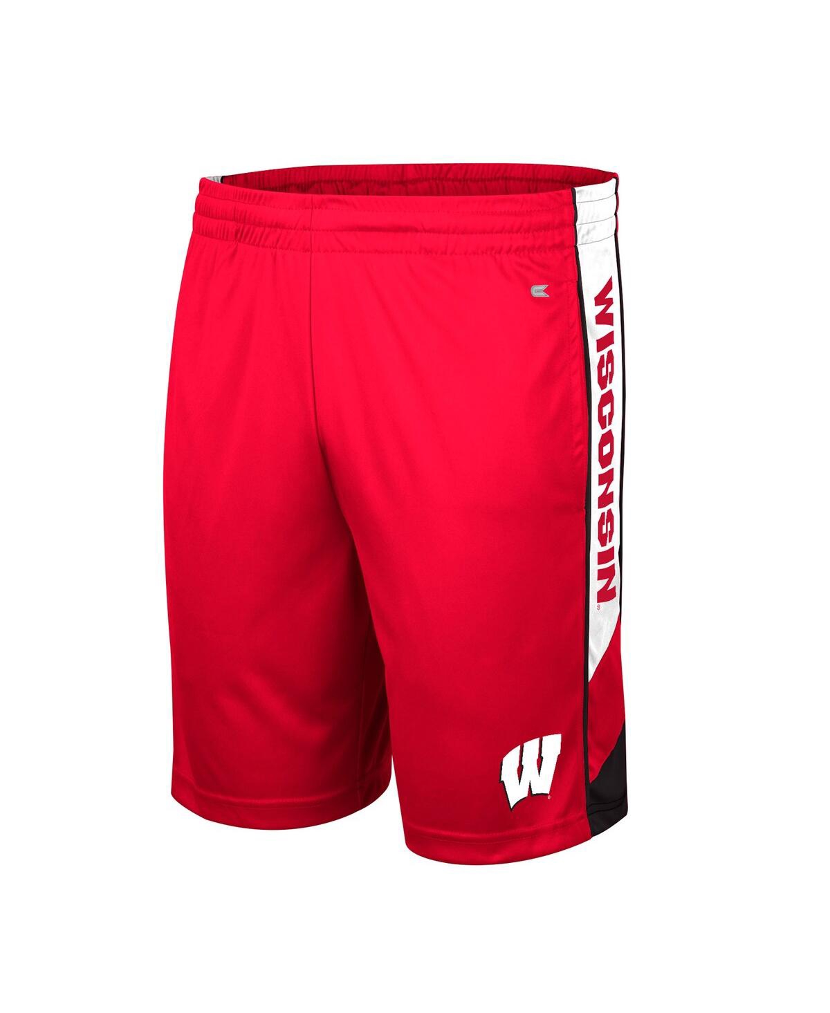 Shop Colosseum Men's  Red Wisconsin Badgers Pool Time Shorts