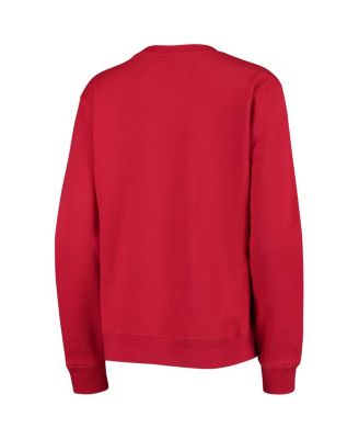 Women's Red Wisconsin Badgers Campanile Pullover Sweatshirt