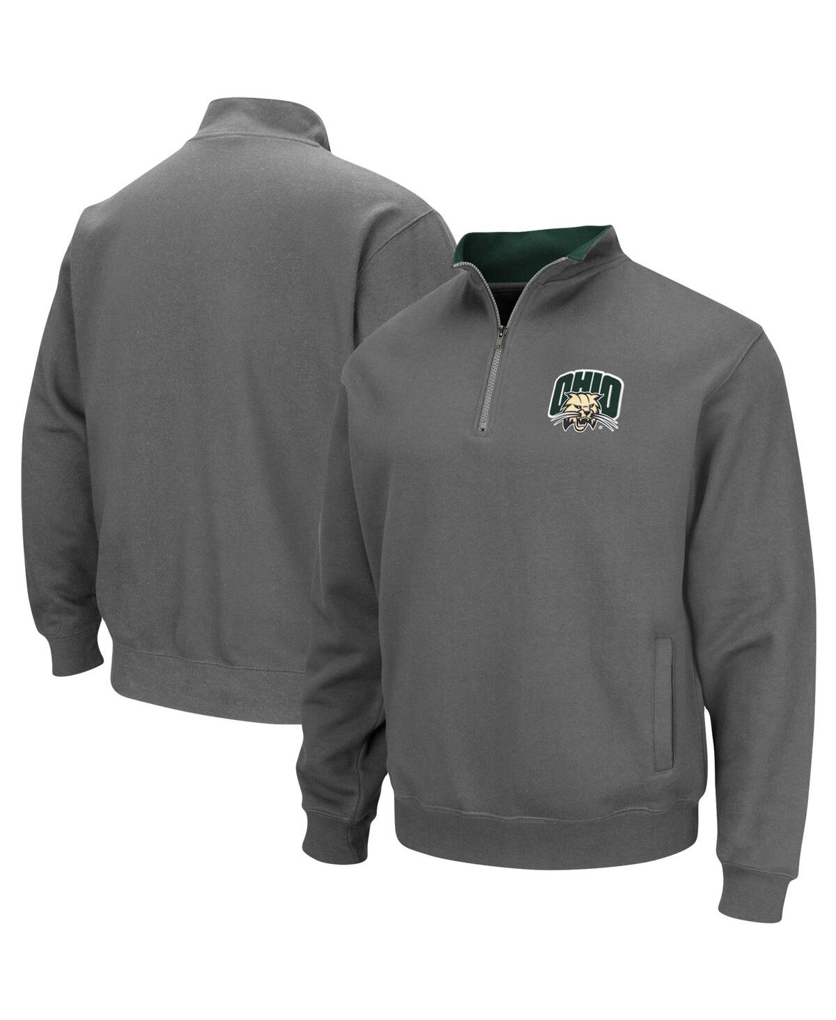 Colosseum Men's Charcoal Ohio Bobcats Tortugas Logo Quarter-zip Jacket In Charcoal