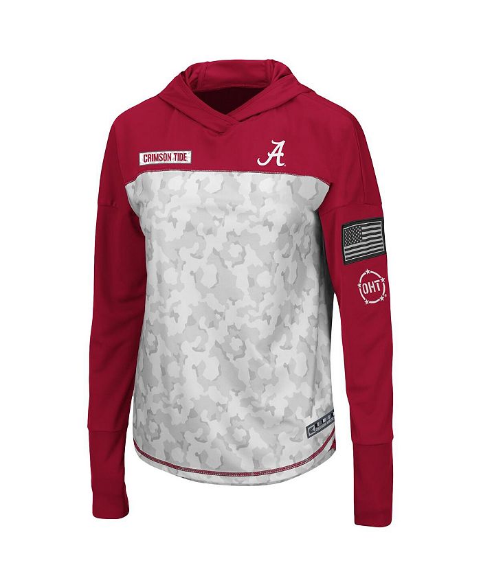 Colosseum Alabama Crimson Tide Women's Charcoal Plus Size Steeplechase Open Hooded Tri-Blend