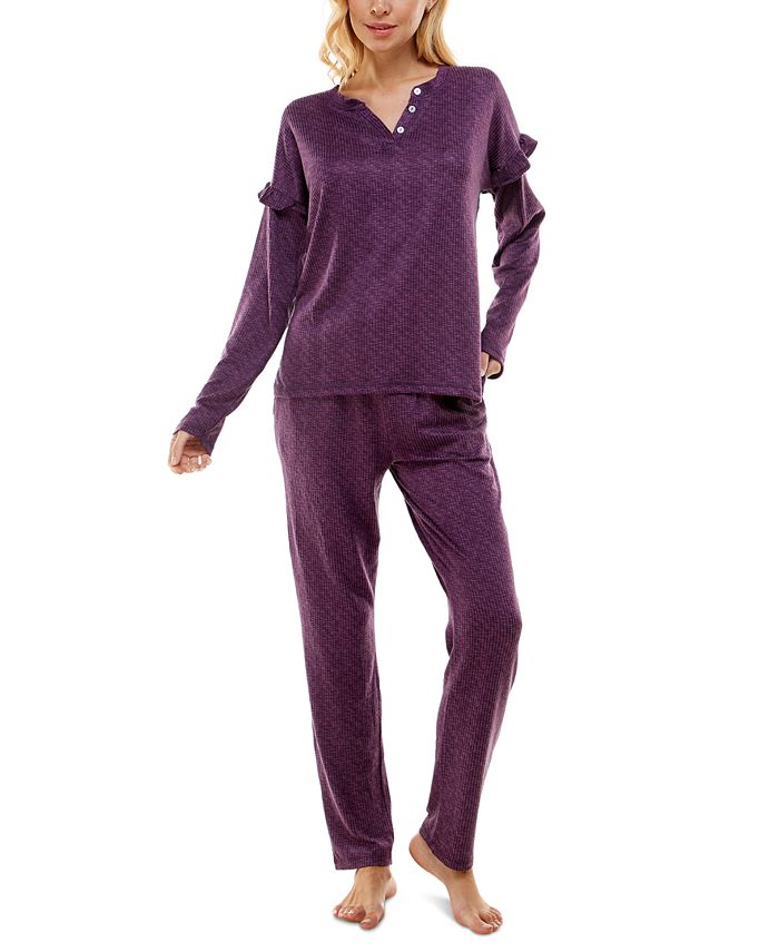 Roudelain Women's Whisperluxe Printed Pajamas Set & Reviews - All ...