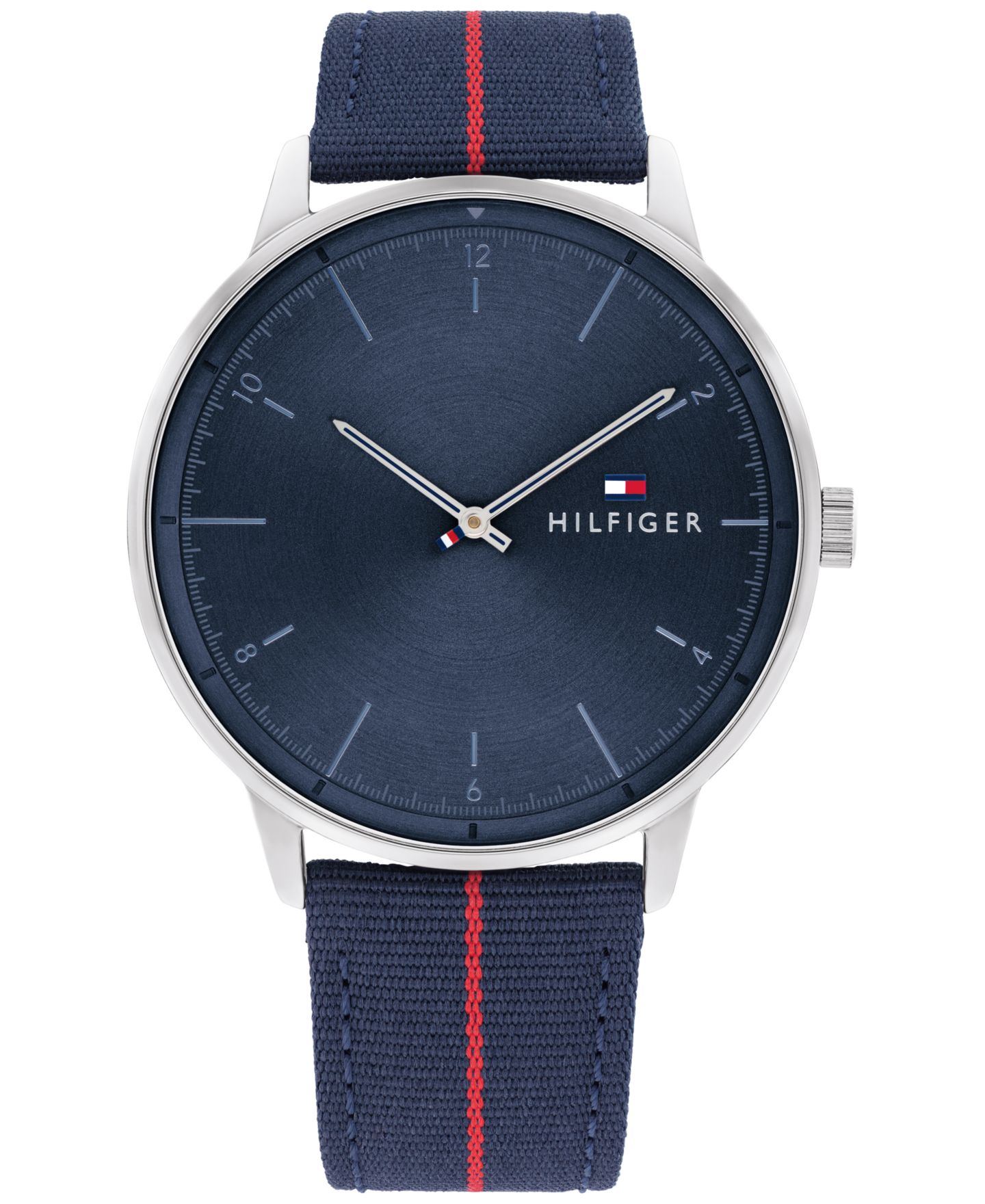 Мужские часы Tommy Hilfiger Navy Nylon Strap Watch 43mm — фото 1