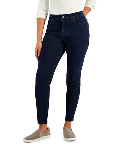  Alfani Womens Curvy Fit Mid-Rise Bootcut Pants Navy 10 :  Everything Else