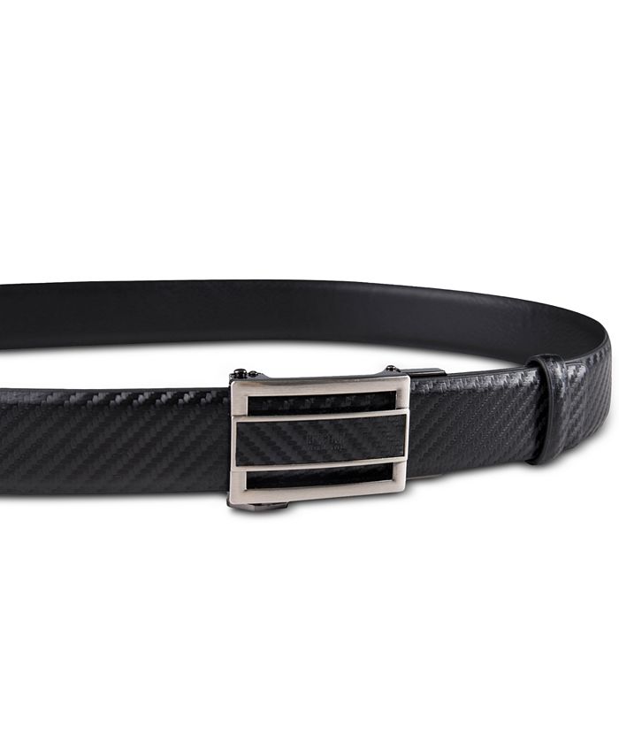 Kenneth Cole Reaction Men's Faux Leather Inlay Track Belt - Macy's
