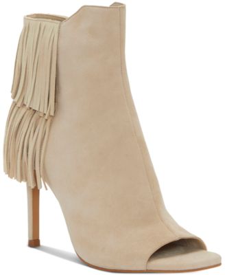 Vince Camuto Women s Amenala Fringe Open Toe Dress Booties Macy s