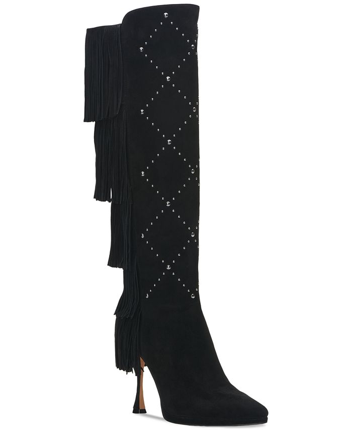 Macys outlet fringe boots