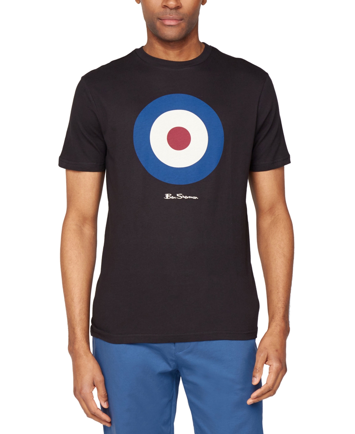 Shop Ben Sherman Men's Signature Target Graphic Short-sleeve T-shirt In Black