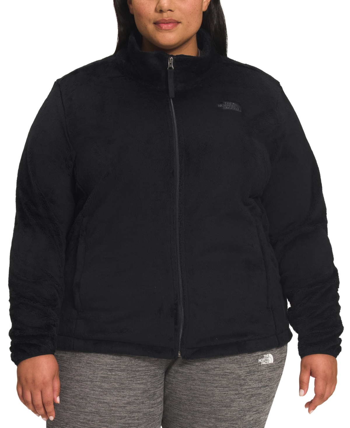 Shop The North Face Plus Size Osito Fleece Zip-front Jacket In Tnf Black